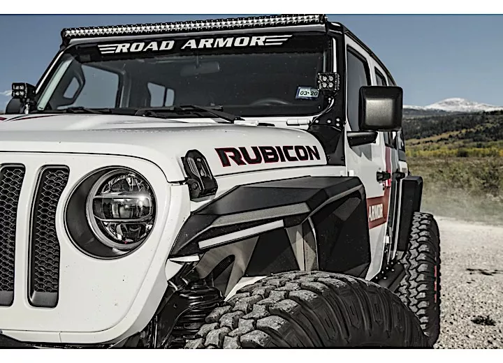 Road Armor 18-c jeep defender front fender jl body armor w/ switchback led drl